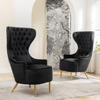 Letitia Velvet Wingback Accent Chair