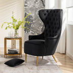 Letitia Velvet Wingback Accent Chair
