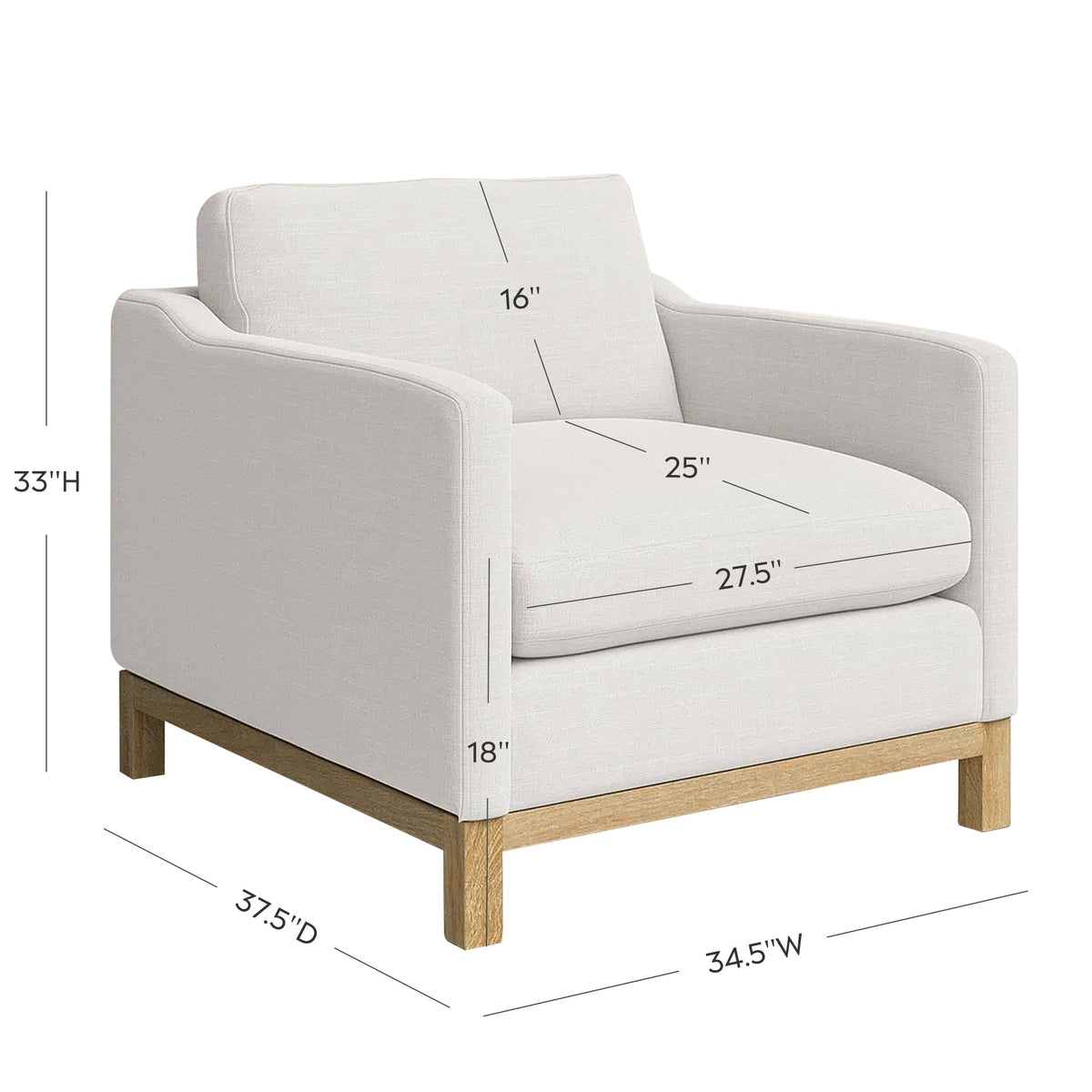 Albert Premium Linen Armchair