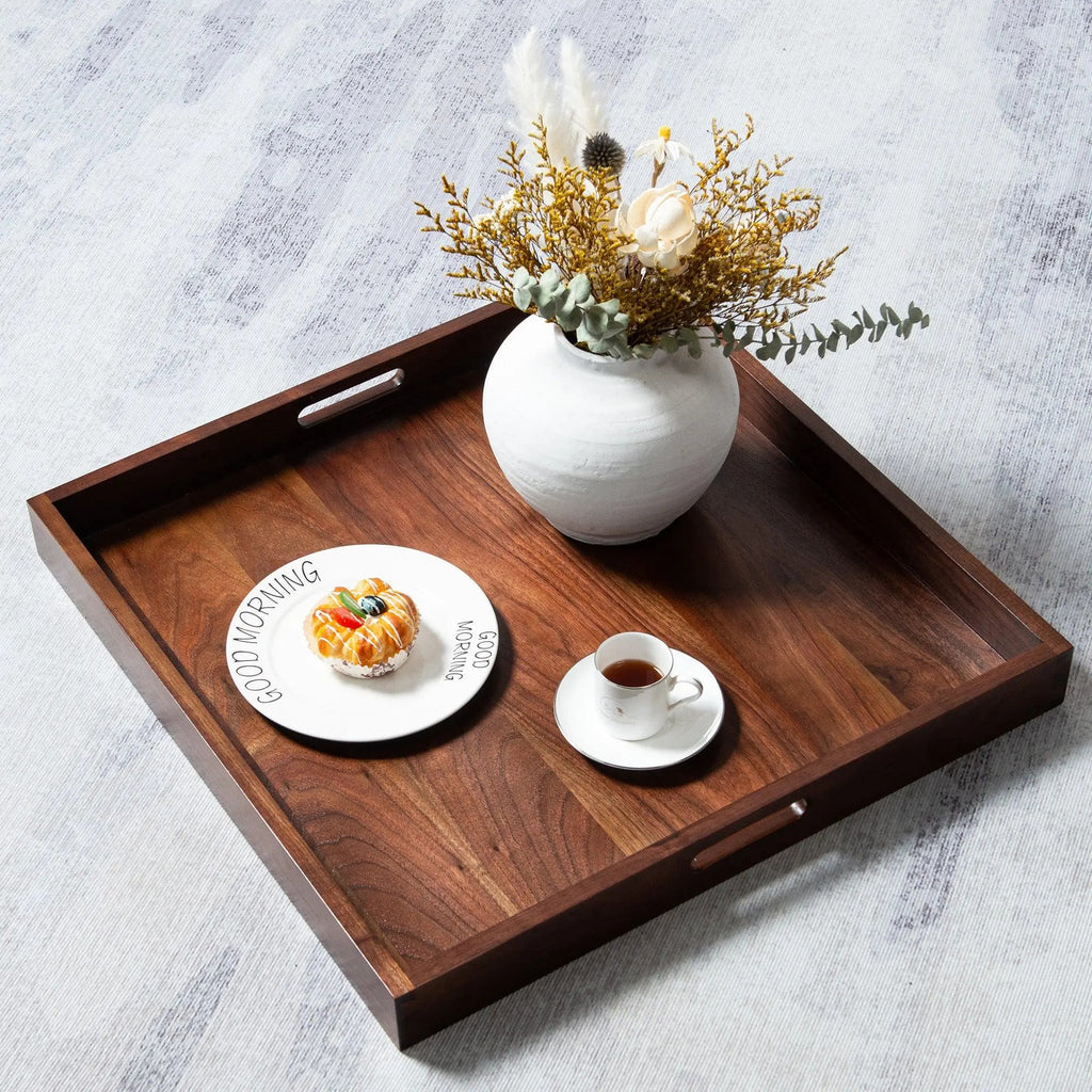 Teratect Square Black Walnut Serving Tray