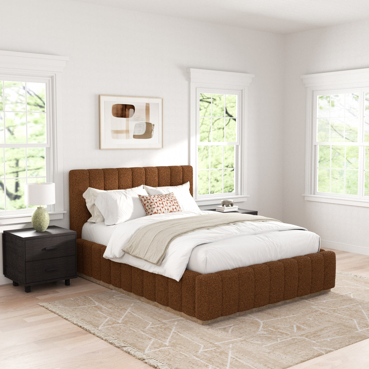 Agnes Bouclé Platform Bed