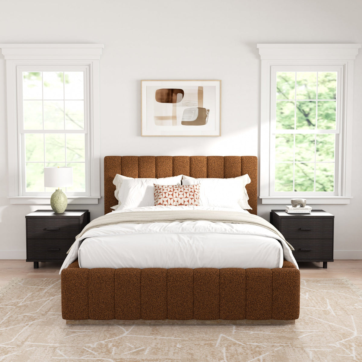 Agnes Bouclé Platform Bed