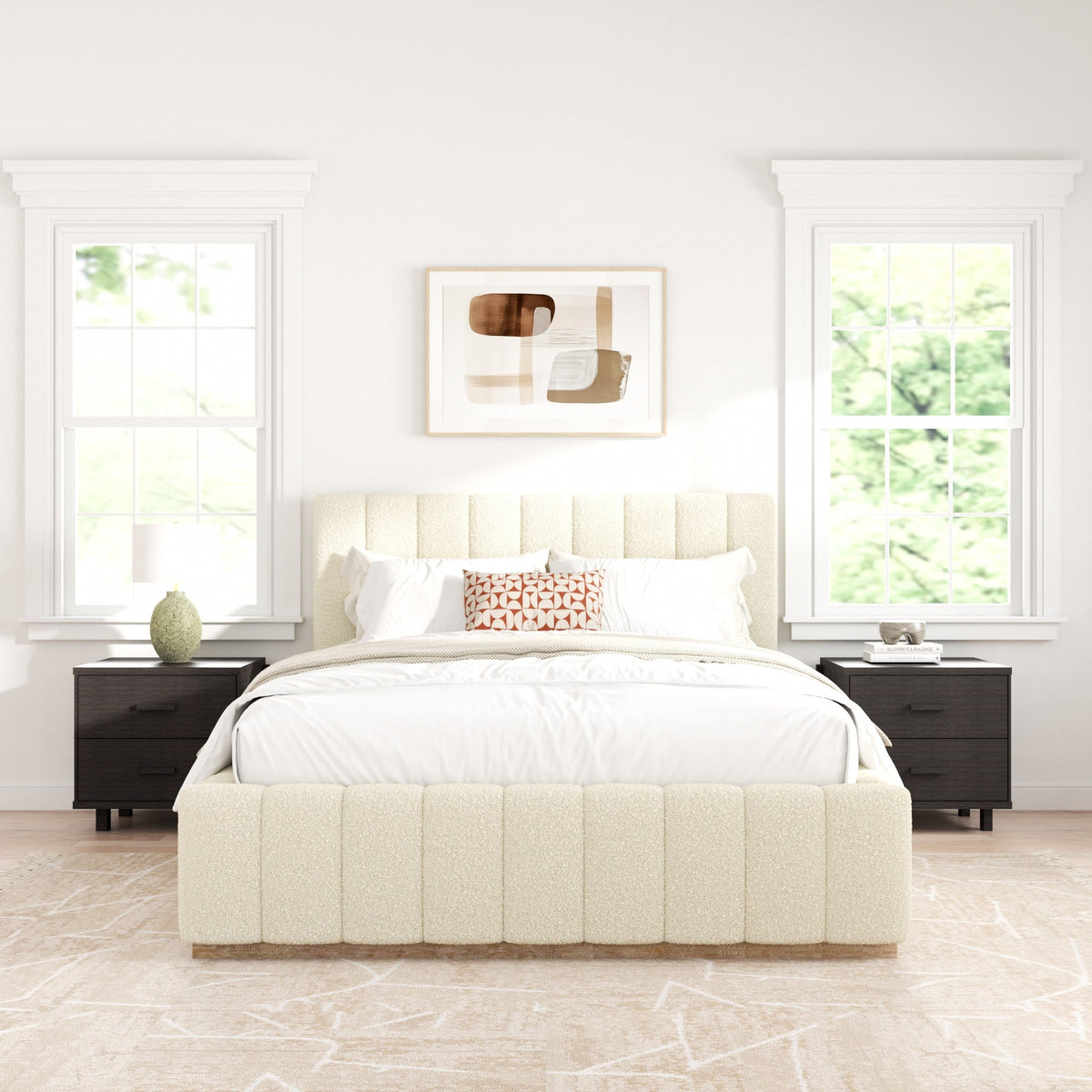 Agnes Bouclé Platform Bed