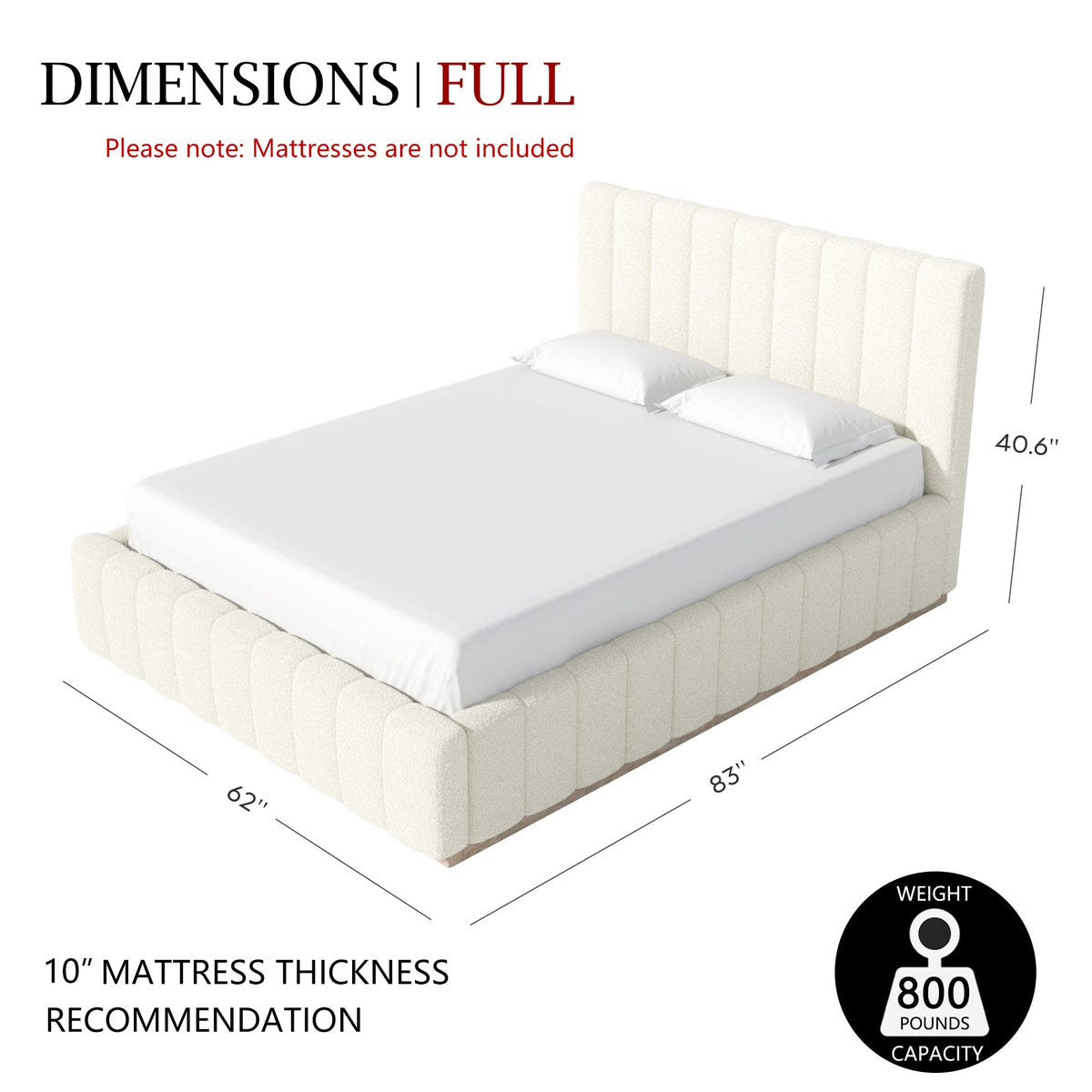 Agnes Bouclé Platform Bed