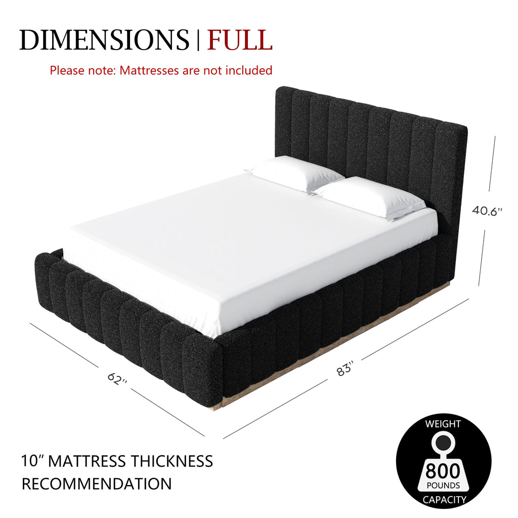 Agnes Bouclé Platform Bed