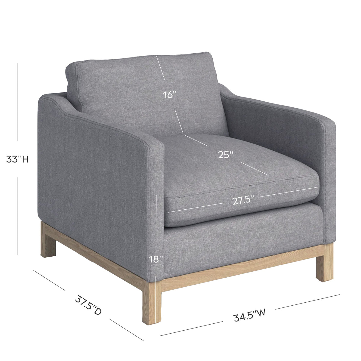 Albert Premium Linen Armchair