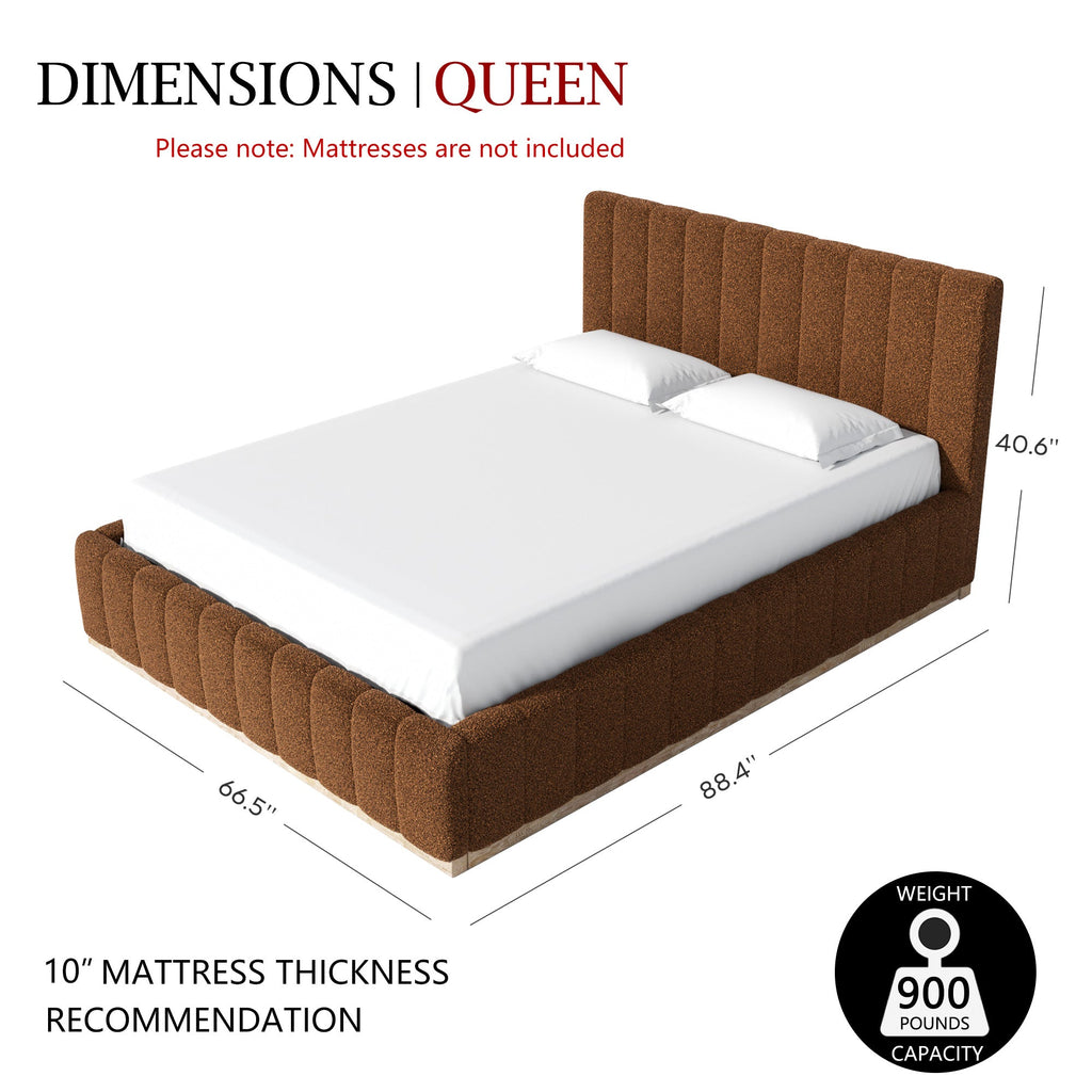 Agnes Bouclé Platform Bed