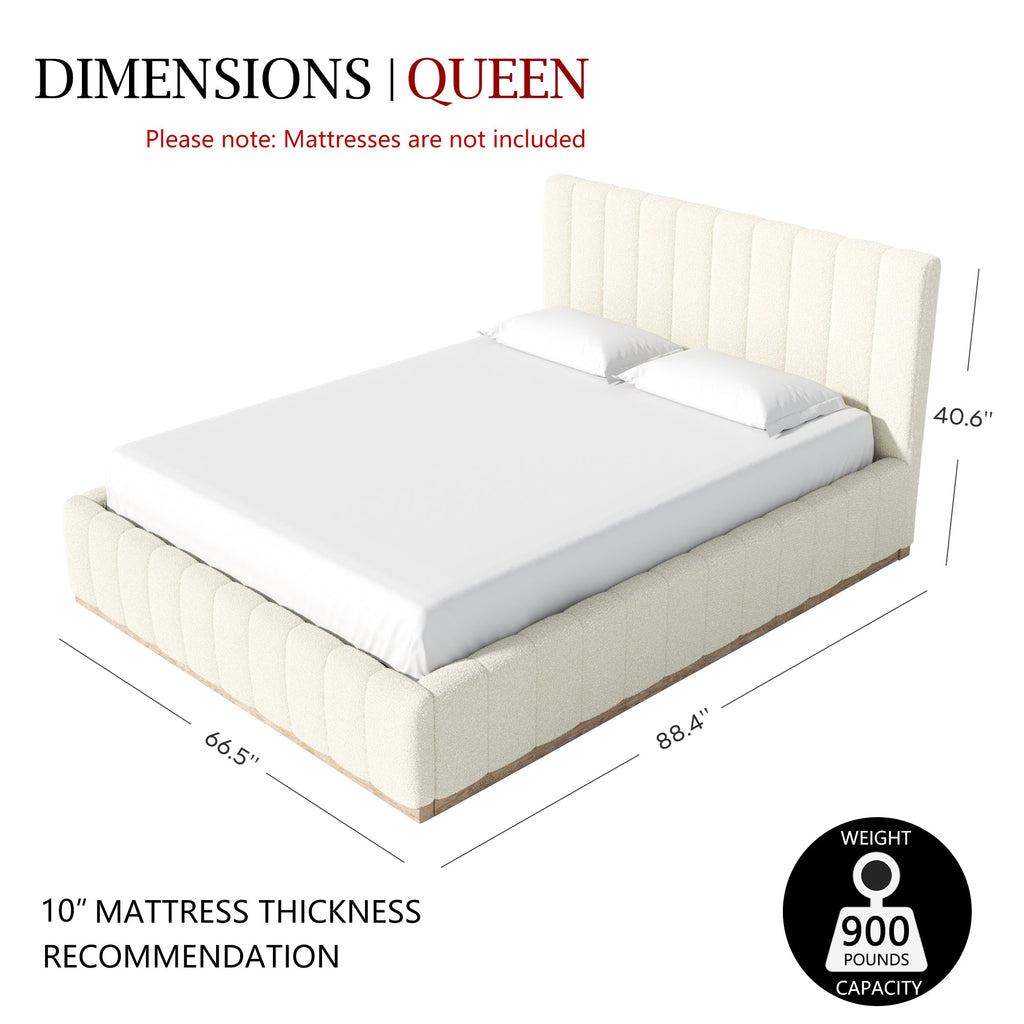 Agnes Bouclé Platform Bed