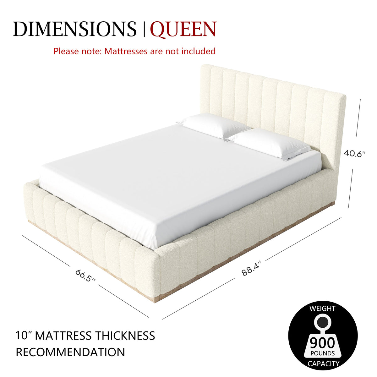 Agnes Bouclé Platform Bed