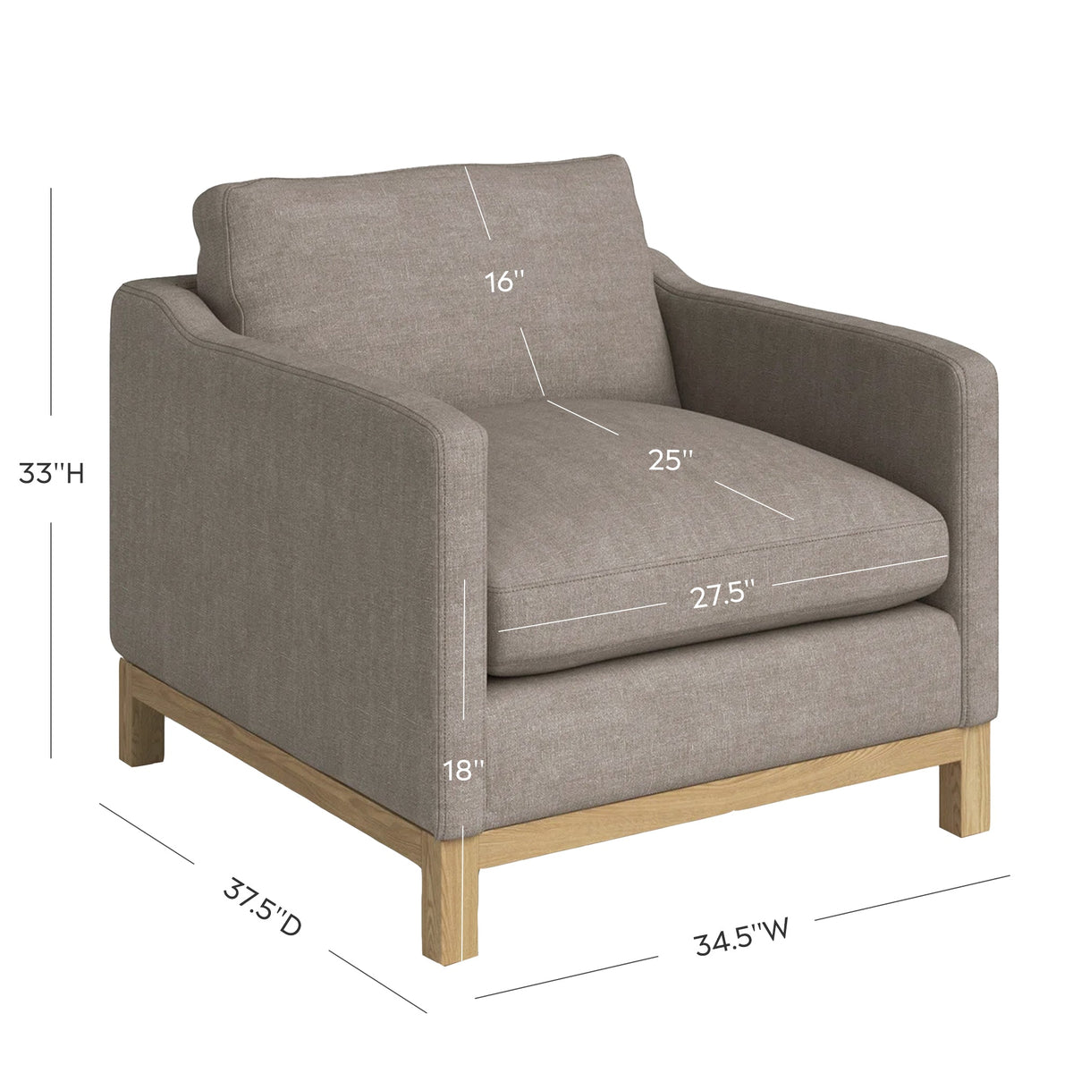 Albert Premium Linen Armchair