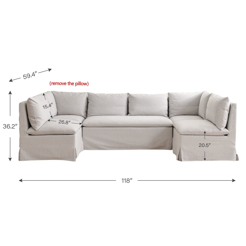 Nelly Slipcover Performance Dining Banquette