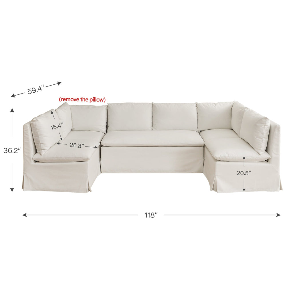 Nelly Slipcover Performance Dining Banquette