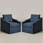 Charles Slipcover Swivel Barrel Chair