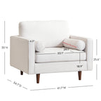 Tiziano Tufted Armchair with Accent Pillows
