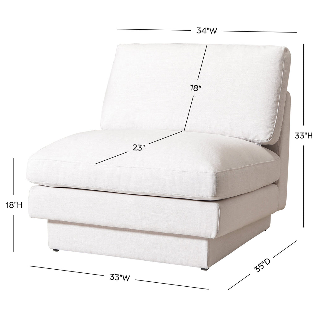 Montyne Linen Armless Chair