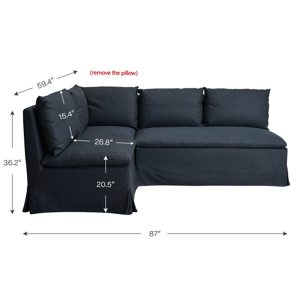 Nelly Slipcover Performance Dining Banquette