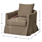 Eliza Slipcover Swivel Barrel Chair