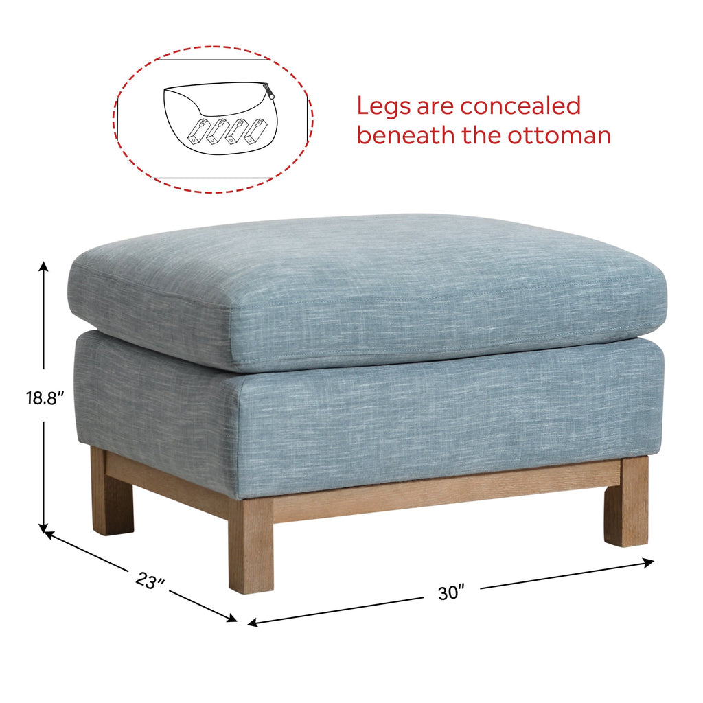 Albert Premium Linen Ottoman